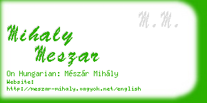 mihaly meszar business card